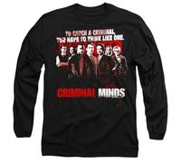 Criminal Minds Think Like One Mens Long Sleeve T Shirt, Black, XX-Large
