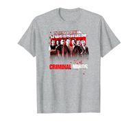 Criminal Minds Think Like One T-Shirt, Men, Heather Grey, 4X-Large
