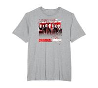 Criminal Minds Think Like One T-Shirt, Men's Big and Tall, Heather Grey, 3X Tall