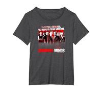 Criminal Minds Think Like One T-Shirt, Women's Plus, Dark Heather Grey, 4X
