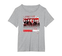 Criminal Minds Think Like One T-Shirt, Women's Plus, Heather Grey, 6X