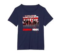 Criminal Minds Think Like One T-Shirt, Women's Plus, Navy Blue, 4X