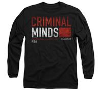 Criminal Minds Title Card Mens Long Sleeve T Shirt, Black, Large
