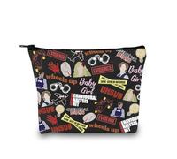Criminal TV Show Inspired Gift TV Show Merchandise Zipper Pouch Spencer Lover Gift Crime Show Makeup Bag for Criminal Fans (Criminal TV Pattern BLK EU)