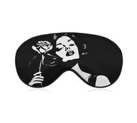 Criminal Woman and Roses Black White Comfortable Sleep Eye Mask Soft Covers for Sleeping with Adjustable Strap