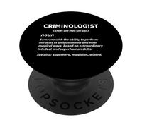 Criminologist Definition Funny Criminal Justice PopSockets Adhesive PopGrip