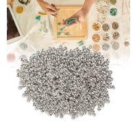 Crimp Beads, 500Pcs Stopper Beads Round Spacer Loose Stopper Terminators Tips Column Stoppers to Secure The Ends of Jewelry Strings for Necklace Bracelet DIY (Silver)