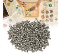 Crimp Beads, 500Pcs Stopper Beads Round Spacer Loose Stopper Terminators Tips Column Stoppers to Secure The Ends of Jewelry Strings for Necklace Bracelet DIY (White)