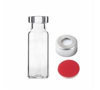 Crimp Ring Vials Clear Crimp-top Headspace Vial Chromatography 1.5mL For GC HPLC Aluminum Cap W/Silicone/PTFE Septa 100PCS