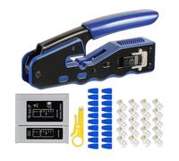 CRIMP Tool Kit for Cables - Complete Game of Industrial Clamps and Criminal Pills | Ideal for Networks, Automotives, Nautics, Informatics, Telephony and Electrical