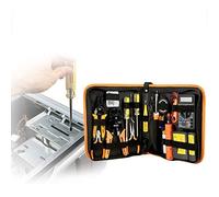 Crimp Tool Kit with Soldering Iron and Digital Multimeter - Adjustable Temperature for Network Cable Installation and Maintenance, Essential for Professionals
