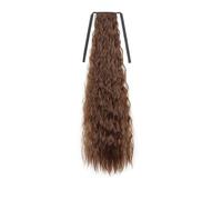 Crimped Long Ponytail Extension 85cm Drawstring & Comb Design Multiple Colors Voluminous Curly Style for Party Fashion(2M30#)