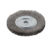 Crimped Stainless Steel Wire Wheel Brush 6 Inch with 16mm Hole for Grinder, Metal Deburring Rust Removal Polishing Rotary Tool Accessories