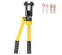 Crimper, 6/8/12t Hydraulic Cable with Steel Clamp Head and Pressure Relief Valve Switch, 4-300mm² Chrome-Plated Mold