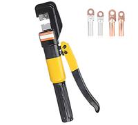 Crimper, 6/8/12t Hydraulic Cable with Steel Clamp Head and Pressure Relief Valve Switch, 4-300mm² Chrome-Plated Mold