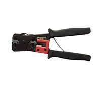 Crimper Modular Tool - RJ45/RJ11/RJ12 Crimper - Cutter/Stripper Cat5, Cat6 Telephone Cables Terminates Cables with Modular