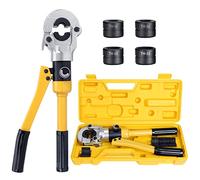 Crimper, Pressure Pipe Clamp Crimping Pliers for Aluminum-Plastic Pipes with TH 16 20 26 32mm² molds