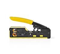 Crimping Pliers - CAT5 / CAT5e / CAT6 / CAT6a / CAT7 / RJ12 / RJ45 - Cutting/Stripping/Pliers - Rubbers/Steel - Yellow/Black