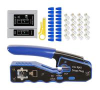 Crimping Pliers Kit for Cables - Set of Cable Ties for Home Use, Ergonomic Pliers for Telephone Lines and Computer Network Applications
