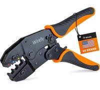 Crimping Tool for Insulated Electrical Connectors - Ratcheting Wire Crimper - Crimping Pliers - Ratchet Terminal Crimper - Wire Crimp Tool by Wirefy
