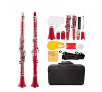 Crimson Bb Clarinet ABS Clarinet 17-Key Cupronickel Plated Nickel Kit W/Clarinet+Reeds+Strap+Case Beginner Clarinet
