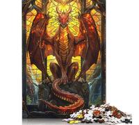 Crimson Blaze Dragon Puzzle Jigsaws 500 Pieces for Adults Puzzles 500 Piece Unique Home Decor And Gifts 500pcs (52x38cm)