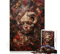 Crimson Chaos 1000 Pieces Puzzles for Teenagers Serene Game Smooth Joint Pattern Build (38x26cm)
