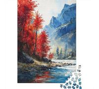Crimson Cliffs Serenity 1000-Piece Jigsaw Puzzle for Adults, 70x50cm/1000pcs; A Thoughtful Gift for A New Home; Smooth White Cardboard Pieces