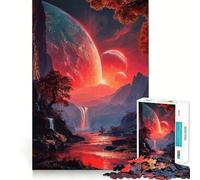 Crimson Convergence 1000-piece Puzzle for Adults Cognitive Train Tight Connection Pattern Build Wall Art (50x75cm)