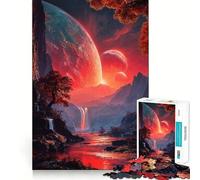 Crimson Convergence 1000 Pieces Jigsaws Adults Puzzles Stress Relief Play Home Fun Hard Challenge Room Decor (38x52cm)