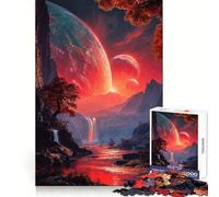 Crimson Convergence 1000 Pieces Jigsaws Adults Puzzles Stress Relief Play Home Fun Hard Challenge Room Decor (38x52cm)