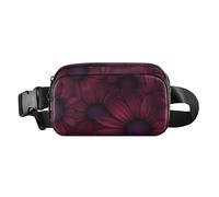 Crimson Daisy Cute Shoulder Bag for Men and Women, Mini with Adjustable Strap for Cycling, Hiking, Gym, Mochilas para Hombres de Cintura, Purple Daisies, Modern, Purple Red, Purple-red daisies, modern