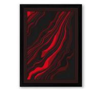 Crimson Drift Abstract Framed Wall Art Print A3 (42×29.7cm) Black, Wall Decor for Living Room, Bedroom, Office & Home, Ready to Hang, Art Gift