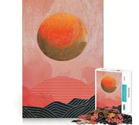 Crimson Dune Layers Jigsaw Puzzles for Teenagers 1000 Piece Logic Build Sharp Color Fun Hobby Art Work (38x26cm)