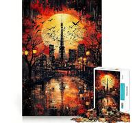 Crimson Dusk︰ Tokyo at Sunset Jigsaw Puzzle for Adults 1000 Pieces Mind Exercise Anxiety Relief Family Play Birthday Surprise (50x75cm)
