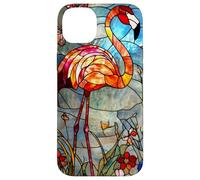 Crimson Flamingo with Morning Glow and Flora Case for iPhone 14 Plus