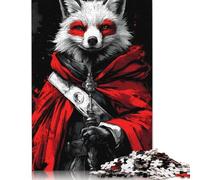 Crimson Fox Warrior Puzzle Brain Teaser 100% Recycled Cardboard Jigsaw Puzzle for Kids And Adults Age 12 Years Up 1000pcs (75x50cm)
