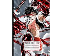 Crimson Lightning Warrior Notebook: High-Energy Animated Character Journal for Teens, Bold Red and Black Aesthetic Composition Book for School and Creative Writing