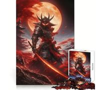 Crimson Moon Samurai 1000 Piece Jigsaw Puzzles for Adults Relax Game Good Thick Fun Hobby Xmas Surprise (38x26cm)