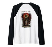 Crimson Oath Warrior Dark Fantasy Samurai Anime Japanese Art Raglan Baseball Tee