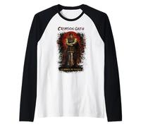 Crimson Oath Warrior Dark Fantasy Samurai Anime Japanese Art Raglan Baseball Tee