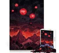 Crimson Orbs Jigsaw Puzzles 1000 Piece for Adults Calm Daily Snug Joint Joyful Challenge (38x52cm)