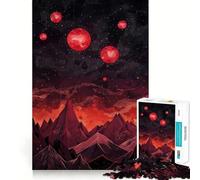 Crimson Orbs Jigsaw Puzzles 1000 Piece for Adults Calm Daily Snug Joint Joyful Challenge (38x52cm)