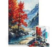 Crimson River Harmony Jigsaw Puzzles for Adults 1000 Pieces Strong Logic Clear Color Fun Challenge Festive Gift (50x75cm)