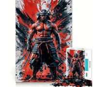 Crimson Samurai 1000 Pieces Jigsaw Puzzles for Teenagers Memory Train Smooth Thick Home Game Birthday Art Gift (38x52cm)