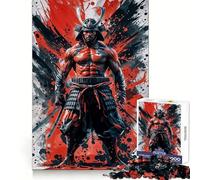 Crimson Samurai Jigsaws 1000 Pieces for Teenagers Tension Relief Snug Joint Playful Challenge Art Decor (38x26cm)