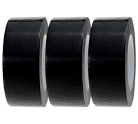 Crimson Starfish Black Duct Tape | 3 Rolls of 48mm x 45m Gaffer Tape | Water Resistant Duct Tape | Adhesive Tape Multi-Use for Indoor/Outdoor | Ultra Strong Adhesive Tape