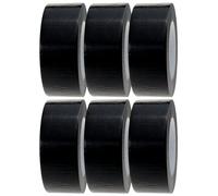 Crimson Starfish Black Duct Tape | 6 Rolls of 48mm x 45m Gaffer Tape | Water Resistant Duct Tape | Adhesive Tape Multi-Use for Indoor/Outdoor | Strong Adhesive Tape