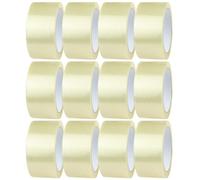 Crimson Starfish Clear Packaging Tape 12 Rolls of 48mm x 66m Clear Parcel Tape | Clear Tape for Packing Parcels, Boxes, Cartons, Moving House | Adhesive Transparent Tape Multi-Use