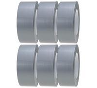 Crimson Starfish Silver Duct Tape | 6 Rolls 48mm x 45m | Heavy Duty Water Resistant Repair Tape | Strong Adhesive Cloth Tape for Repairs, Maintenance, Reinforcement, Patching & Indoor/Outdoor Use